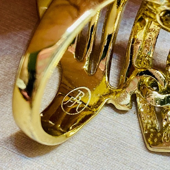 NWOT Fashion Yellow Gold Plated CZ Knuckle Finger Ring - Picture 11 of 12